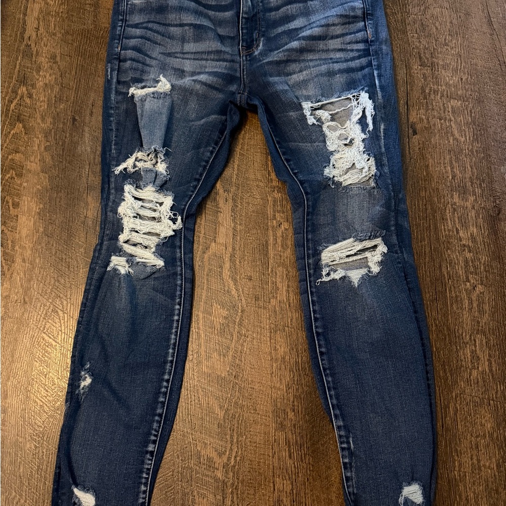 American Eagle Distressed Crop Jeggings